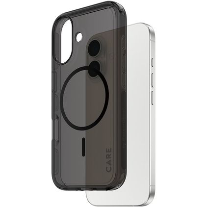 CARE by PanzerGlass Flagship Coque iPhone 17 MagSafe Coque arrière Rigide - Smokey Black