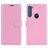 Mobigear Classic Housse Motorola One Fusion Plus Etui Porte-Monnaie - Rose