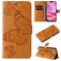 Mobigear Butterfly iPhone 16 Étui Portefeuille - Cognac