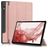 Mobigear Tri-Fold Samsung Galaxy Tab S9 Plus Étui + Porte-stylet - Rose doré