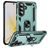 Mobigear Armor ring Samsung Galaxy A57 Plastique rigide Coque arrière Antichoc avec bague de maintien - Vert foncé