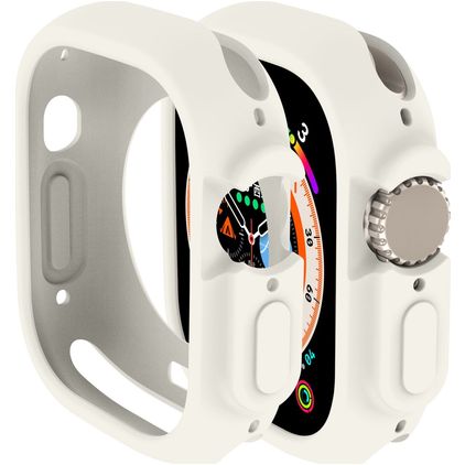 Mobigear Colors Coque Apple Watch Ultra - 49 mm Coque Rigide - Blanc