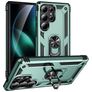 Mobigear Armor ring Coque Samsung Galaxy S25 Ultra Coque arrière Rigide Anti-Chocs avec Anneau-Support - Vert