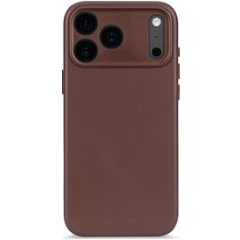 Decoded Coque iPhone 17 Pro Coque arrière en Cuir Véritable Anti-Chocs - Chocolate Brown