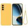 Mobigear Rubber Touch Coque Samsung Galaxy S26 Plus Coque arrière en Silicone - Jaune