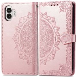 Mobigear Mandala Housse Nothing Phone (2) Etui Porte-Monnaie - Rose doré