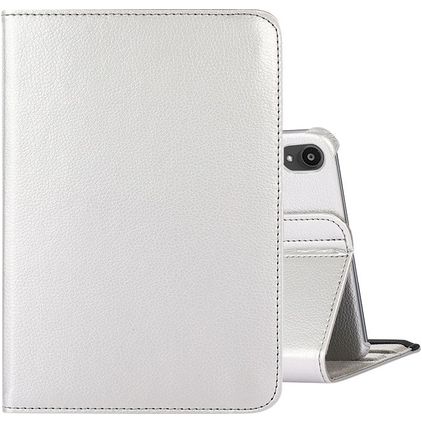Mobigear DuoStand Coque iPad Mini 7 (2024) Etui Rotatif - Argent