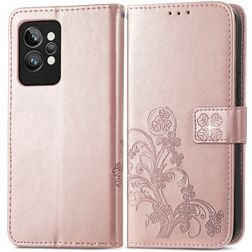 Mobigear Clover Housse Realme GT2 Pro Etui Porte-Monnaie - Rose doré