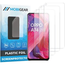 Mobigear OPPO A74 5G Protection d'écran Film - Compatible Coque (Lot de 3)