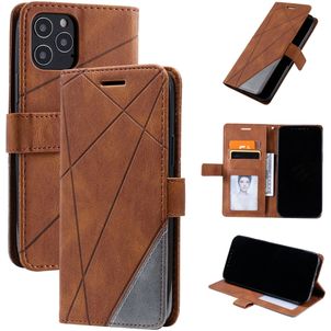Mobigear Rhombus Housse iPhone 12 Pro Etui Porte-Monnaie - Marron