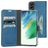 Mobiparts Classic Wallet Housse Samsung Galaxy S21 FE Etui Porte-Monnaie - Steel Blue