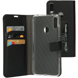 Mobiparts Classic Wallet Housse Huawei Y7 (2019) Etui Porte-Monnaie - Noir