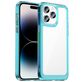 Mobigear Crystal Coque iPhone 14 Pro Max Coque arrière Rigide - Transparent / Turquoise