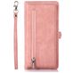 Mobigear Zipper Housse iPhone 14 Plus Etui Porte-Monnaie - Rose doré