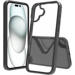 Mobigear Crystal iPhone 16 Plus Plastique rigide Coque arrière - Noir
