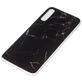 Mobigear Marble Coque Samsung Galaxy A50 Coque arrière en TPU Souple - Noir