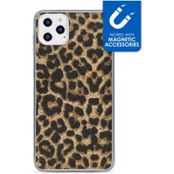My Style Magneta Coque iPhone 12 Pro Max Coque arrière en TPU Souple - Leopard