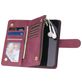 Mobigear Zipper Housse iPhone 12 Etui Porte-Monnaie - Rouge