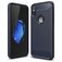 Mobigear Brushed Slim Coque iPhone XS Coque arrière en TPU Souple - Bleu Marin