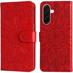 Mobigear Sunflower Housse Samsung Galaxy A37 Etui Porte-Monnaie - Rouge