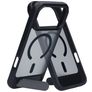Mobiparts Hardcover Coque iPhone 18 Pro Max MagSafe Coque arrière Rigide avec Support Amovible - Satin Black