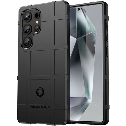 Mobigear Rugged Shield Coque Samsung Galaxy S25 Ultra Coque arrière en TPU Souple Anti-Chocs - Noir