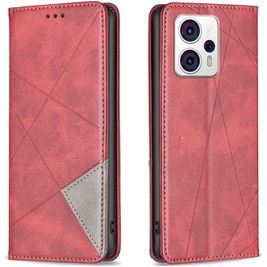 Mobigear Rhombus Slim Housse Motorola Moto G53 5G Etui - Rouge