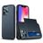Mobigear Card Coque iPhone 14 Coque arrière Rigide Anti-Chocs avec Porte-Cartes - Dark Blue