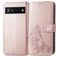 Mobigear Clover Housse Google Pixel 6a Etui Porte-Monnaie - Rose doré