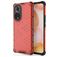 Mobigear Honeycomb Coque HONOR 50 Coque arrière Rigide Anti-Chocs - Rouge
