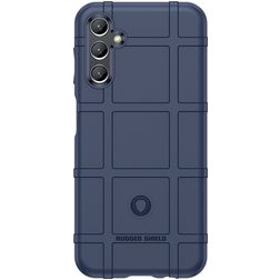 Mobigear Rugged Shield Coque Samsung Galaxy A24 Coque arrière en TPU Souple Anti-Chocs - Bleu