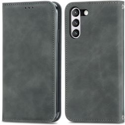 Mobigear Retro Slim Housse Samsung Galaxy S21 FE Etui Porte-Monnaie - Gris