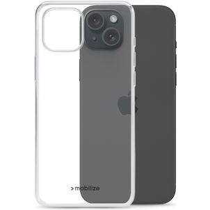 Mobilize Gelly Coque Transparente iPhone 15 Plus Coque arrière en TPU Souple - Transparent