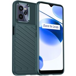 Mobigear Groove Coque Realme C35 Coque arrière en TPU Souple - Vert