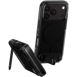 CARE by PanzerGlass Kickstand iPhone 18 Pro MagSafe Plastique rigide Coque arrière Antichoc avec béquille - Noir