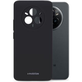 Mobilize Rubber Gelly Coque Realme 14 Pro Plus Coque arrière en TPU Souple - Noir