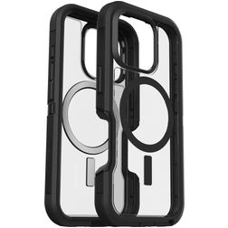 OtterBox Defender iPhone 16 Pro MagSafe Plastique rigide Coque arrière Antichoc - Transparent / Noir