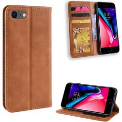 Mobigear Sensation Housse iPhone SE (2020) Etui Porte-Monnaie - Cognac