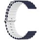 Mobigear Ocean Bracelet Silicone Smartwatch Fermeture boucle ardillon - Connexion universelle de 20 mm - Blanc / Dark Blue