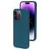 Mobiparts Coque iPhone 14 Pro Coque arrière en Silicone - Blueberry Blue