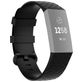 Mobigear Cross Bracelet Silicone Fitbit Charge 4 Fermeture boucle ardillon - Noir