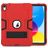 Mobigear ShieldStand Coque iPad 10 (2022) Coque arrière en Plastique rigide,Silicone + Support Amovible - Noir / Rouge