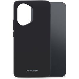 Mobilize Rubber Gelly Coque Honor 400 Coque arrière en TPU Souple - Noir