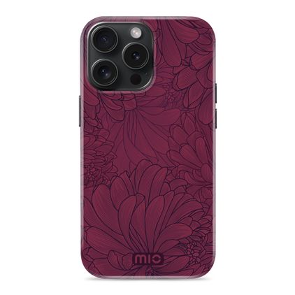 MIO Coque iPhone 15 Pro MagSafe Coque arrière Rigide - Berry Blooms