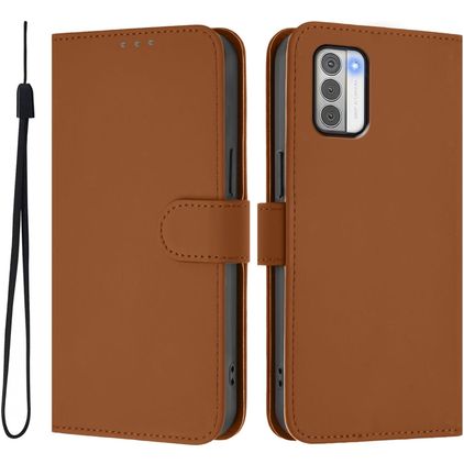 Mobigear Urban Wallet Housse Nokia G42 Etui Porte-Monnaie - Marron