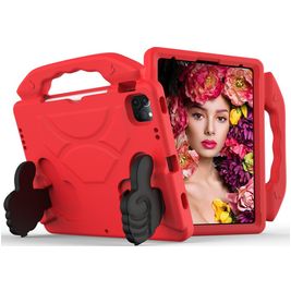 Mobigear Thumbs Up Coque iPad Air 5 (2022) Coque de tablette pour enfants avec Poignée Enfants en EVA - Rouge