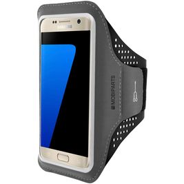 Mobiparts Comfort Fit Brassard Téléphone Samsung Galaxy S7 Brassard Coque de Sport en Neoprène - Noir