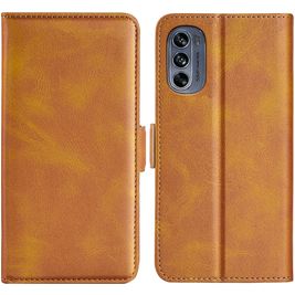 Mobigear Slim Magnet Housse Motorola Moto G62 Etui Porte-Monnaie - Cognac
