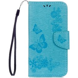 Mobigear Butterfly Housse Samsung Galaxy S8 Etui Porte-Monnaie - Bleu