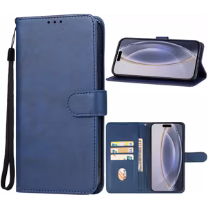 Mobigear Wallet Housse iPhone 16 Pro Etui Porte-Monnaie - Bleu